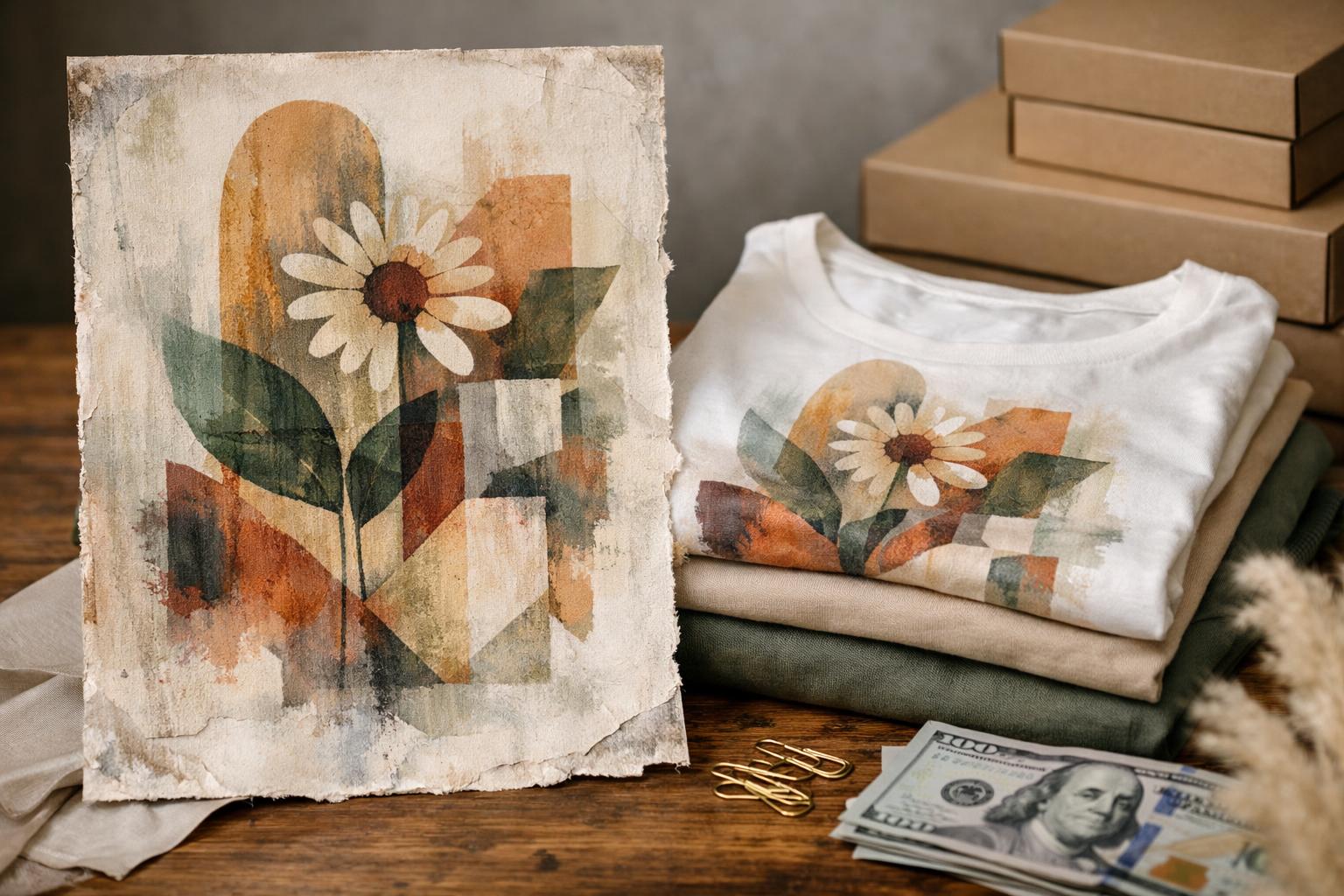 Сбой в Midjourney, который помог мне построить бренд print-on-demand с доходом $3,000 в месяц** ✨