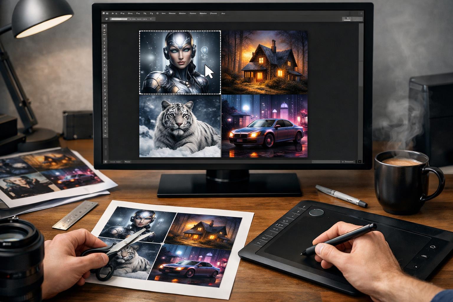 Хватит вручную резать сетки Midjourney в Photoshop 😮‍💨